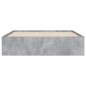 vidaXL Giroletto Cassetti Grigio Cemento 120x190 cm Legno Multistrato vidaXL Giroletto Cassetti Grigio Cemento 120x190 cm Legno Multistrato