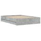 vidaXL Giroletto Cassetti Grigio Cemento 120x190 cm Legno Multistrato vidaXL Giroletto Cassetti Grigio Cemento 120x190 cm Legno Multistrato