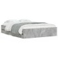 vidaXL Giroletto Cassetti Grigio Cemento 135x190 cm Legno Multistrato vidaXL Giroletto Cassetti Grigio Cemento 135x190 cm Legno Multistrato