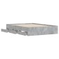 vidaXL Giroletto Cassetti Grigio Cemento 135x190 cm Legno Multistrato vidaXL Giroletto Cassetti Grigio Cemento 135x190 cm Legno Multistrato