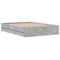 vidaXL Giroletto Cassetti Grigio Cemento 135x190 cm Legno Multistrato vidaXL Giroletto Cassetti Grigio Cemento 135x190 cm Legno Multistrato