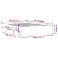 vidaXL Giroletto Cassetti Grigio Cemento 135x190 cm Legno Multistrato vidaXL Giroletto Cassetti Grigio Cemento 135x190 cm Legno Multistrato