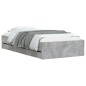 vidaXL Giroletto Cassetti Grigio Cemento 75x190 cm Legno Multistrato vidaXL Giroletto Cassetti Grigio Cemento 75x190 cm Legno Multistrato