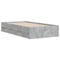 vidaXL Giroletto Cassetti Grigio Cemento 75x190 cm Legno Multistrato vidaXL Giroletto Cassetti Grigio Cemento 75x190 cm Legno Multistrato