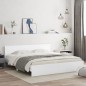 vidaXL Giroletto con Testiera Bianco 160x200 cm vidaXL Giroletto con Testiera Bianco 160x200 cm