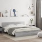 vidaXL Giroletto con Testiera Grigio Sonoma 200x200 cm vidaXL Giroletto con Testiera Grigio Sonoma 200x200 cm