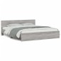 vidaXL Giroletto con Testiera Grigio Sonoma 200x200 cm vidaXL Giroletto con Testiera Grigio Sonoma 200x200 cm