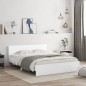 vidaXL Giroletto con Testiera Bianco 150x200 cm vidaXL Giroletto con Testiera Bianco 150x200 cm