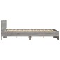 vidaXL Giroletto con Testiera Grigio Sonoma 140x200 cm