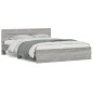 vidaXL Giroletto con Testiera Grigio Sonoma 150x200 cm vidaXL Giroletto con Testiera Grigio Sonoma 150x200 cm