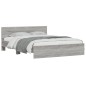 vidaXL Giroletto con Testiera Grigio Sonoma 150x200 cm vidaXL Giroletto con Testiera Grigio Sonoma 150x200 cm