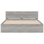 vidaXL Giroletto con Testiera Grigio Sonoma 150x200 cm vidaXL Giroletto con Testiera Grigio Sonoma 150x200 cm
