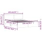 vidaXL Giroletto con Testiera Grigio Sonoma 150x200 cm vidaXL Giroletto con Testiera Grigio Sonoma 150x200 cm