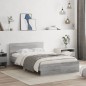 vidaXL Giroletto con Testiera Grigio Sonoma 120x200 cm vidaXL Giroletto con Testiera Grigio Sonoma 120x200 cm
