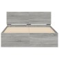vidaXL Giroletto con Testiera Grigio Sonoma 120x200 cm vidaXL Giroletto con Testiera Grigio Sonoma 120x200 cm