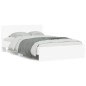vidaXL Giroletto con Testiera Bianco 135x190 cm vidaXL Giroletto con Testiera Bianco 135x190 cm