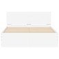 vidaXL Giroletto con Testiera Bianco 135x190 cm vidaXL Giroletto con Testiera Bianco 135x190 cm