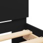 vidaXL Giroletto con Testiera Nero 120x190 cm vidaXL Giroletto con Testiera Nero 120x190 cm