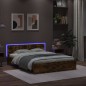 vidaXL Giroletto con Testiera e LED Rovere Fumo 160x200 cm vidaXL Giroletto con Testiera e LED Rovere Fumo 160x200 cm