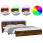 vidaXL Giroletto con Testiera e LED Rovere Fumo 180x200 cm vidaXL Giroletto con Testiera e LED Rovere Fumo 180x200 cm