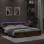 vidaXL Giroletto con Testiera e LED Rovere Fumo 180x200 cm vidaXL Giroletto con Testiera e LED Rovere Fumo 180x200 cm