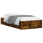 vidaXL Giroletto con Cassetti Rovere Fumo 90x190 cm Legno Multistrato
