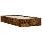 vidaXL Giroletto con Cassetti Rovere Fumo 90x190 cm Legno Multistrato
