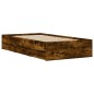 vidaXL Giroletto con Cassetti Rovere Fumo 90x190 cm Legno Multistrato
