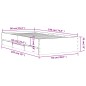 vidaXL Giroletto con Cassetti Rovere Fumo 90x190 cm Legno Multistrato