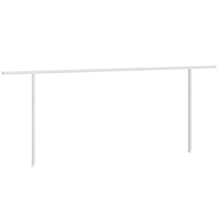 vidaXL Set Pali per Tenda da Sole Bianco 600x245 cm Ferro 