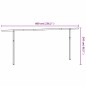 vidaXL Set Pali per Tenda da Sole Bianco 600x245 cm Ferro vidaXL Set Pali per Tenda da Sole Bianco 600x245 cm Ferro