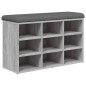 vidaXL Panca Porta Scarpe Grigio Sonoma 82x32x50 cm Legno Multistrato