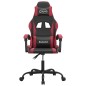 Sedia da Gaming Girevole Nero e Rosso Vino in Similpelle Sedia da Gaming Girevole Nero e Rosso Vino in Similpelle