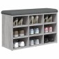 vidaXL Panca Porta Scarpe Grigio Sonoma 82x32x50 cm Legno Multistrato