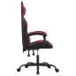Sedia da Gaming Girevole Nero e Rosso Vino in Similpelle Sedia da Gaming Girevole Nero e Rosso Vino in Similpelle