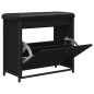 vidaXL Panca Porta Scarpe con Cassetto Ribaltabile Nera 62x32x56 cm