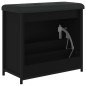 vidaXL Panca Porta Scarpe con Cassetto Ribaltabile Nera 62x32x56 cm