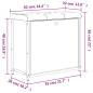 vidaXL Panca Porta Scarpe con Cassetto Ribaltabile Nera 62x32x56 cm