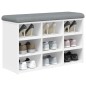vidaXL Panca Porta Scarpe Bianca 82x32x50 cm in Legno Multistrato