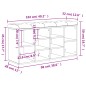 vidaXL Panca Porta Scarpe Grigio Sonoma 102x32x50 cm Legno Multistrato