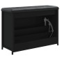 vidaXL Panca Porta Scarpe con Cassetto Ribaltabile Nera 82x32x56 cm