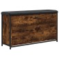 vidaXL Panca Portascarpe Cassetto Ribaltabile Rovere Fumo 102x32x56cm
