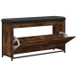 vidaXL Panca Portascarpe Cassetto Ribaltabile Rovere Fumo 102x32x56cm