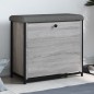 vidaXL Panca Portascarpe Cassetto Ribaltabile Grigio Sonoma 62x32x56cm