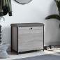 vidaXL Panca Portascarpe Cassetto Ribaltabile Grigio Sonoma 62x32x56cm