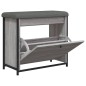 vidaXL Panca Portascarpe Cassetto Ribaltabile Grigio Sonoma 62x32x56cm