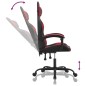Sedia da Gaming Girevole Nero e Rosso Vino in Similpelle Sedia da Gaming Girevole Nero e Rosso Vino in Similpelle