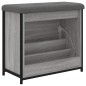 vidaXL Panca Portascarpe Cassetto Ribaltabile Grigio Sonoma 62x32x56cm
