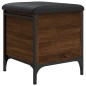 vidaXL Panca Portaoggetti Rovere Marrone 42x42x45 cm Legno Multistrato