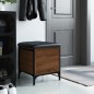 vidaXL Panca Portaoggetti Rovere Marrone 42x42x45 cm Legno Multistrato
